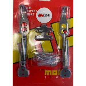Spring loaded guard or bonnet pins