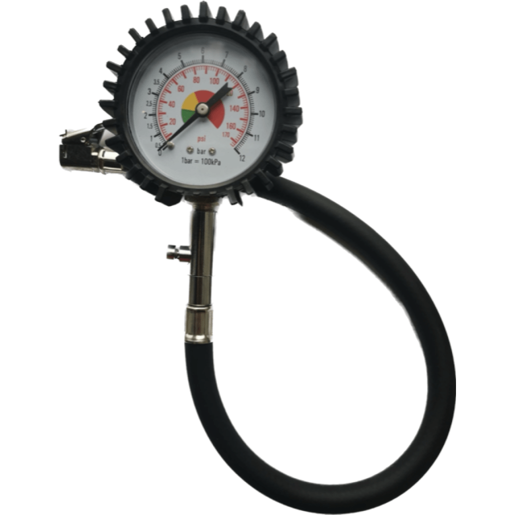 Tyre Pressure Gauge with air release 24 Red Racing