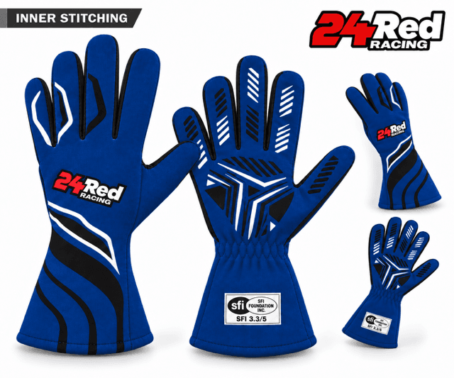 Race Gloves SFI Approved Blue