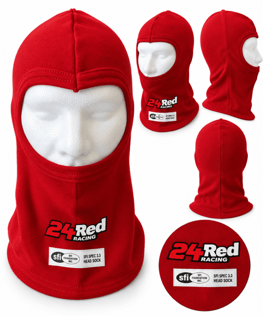 Red Short Neck Balaclava SFI Approved