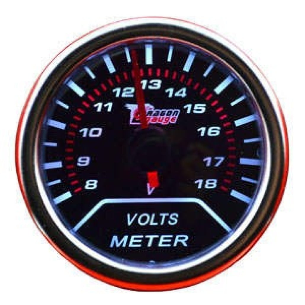 52mm Volt Gauge 24 Red Racing